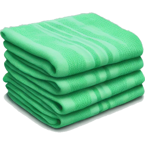 Realistic folded mint green dish towel emoji