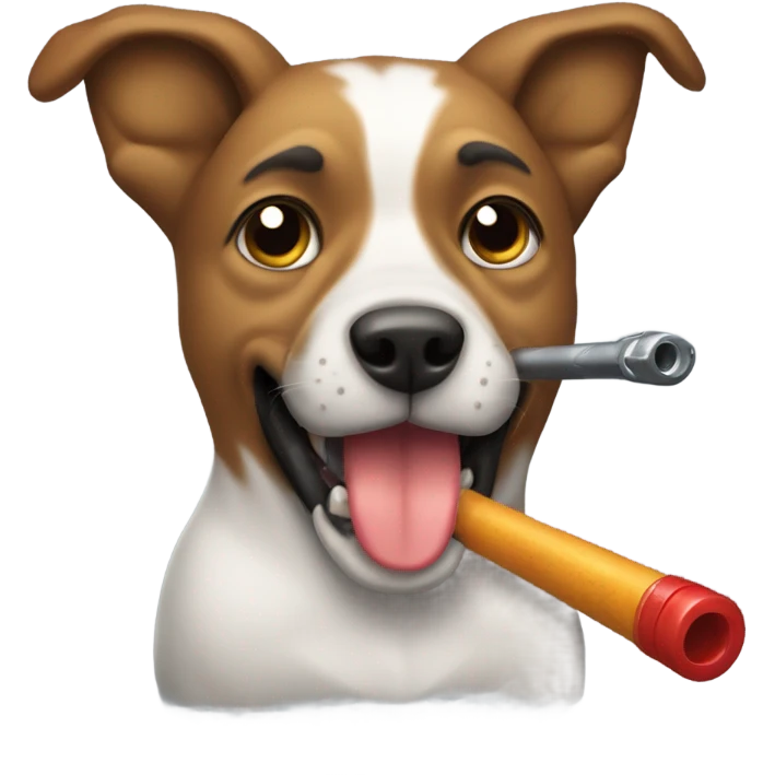 perro con una arma emoji
