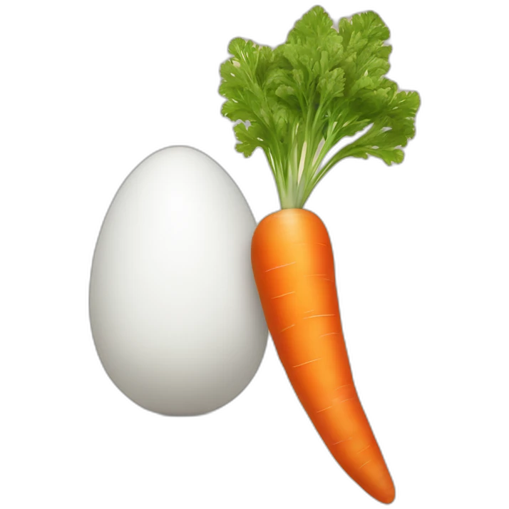 carrot on front 2 eggs emoji