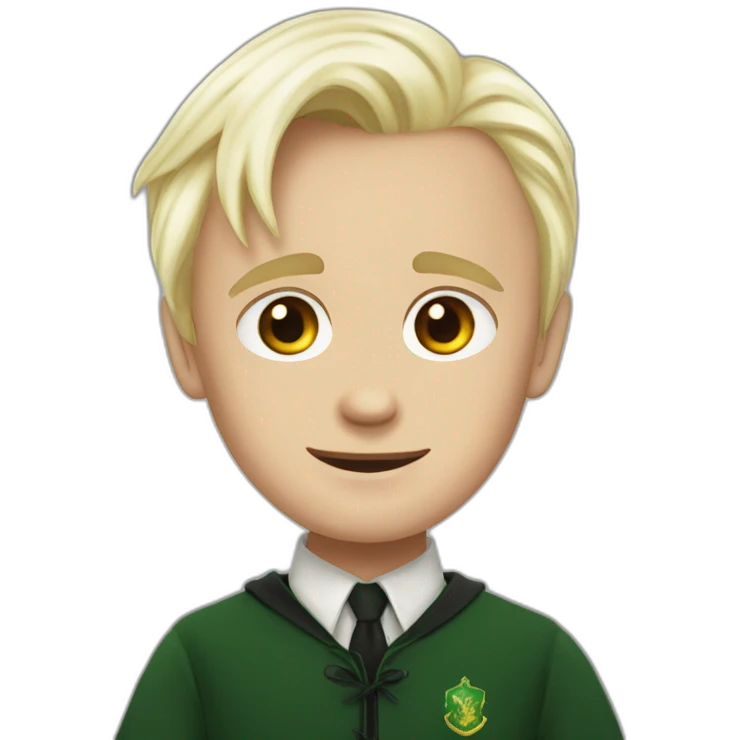 Draco malfoy with an eart  emoji
