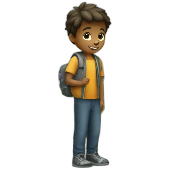 A boy in the garden emoji