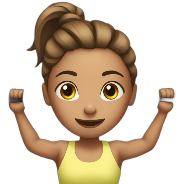 Girl working out in a gym  emoji