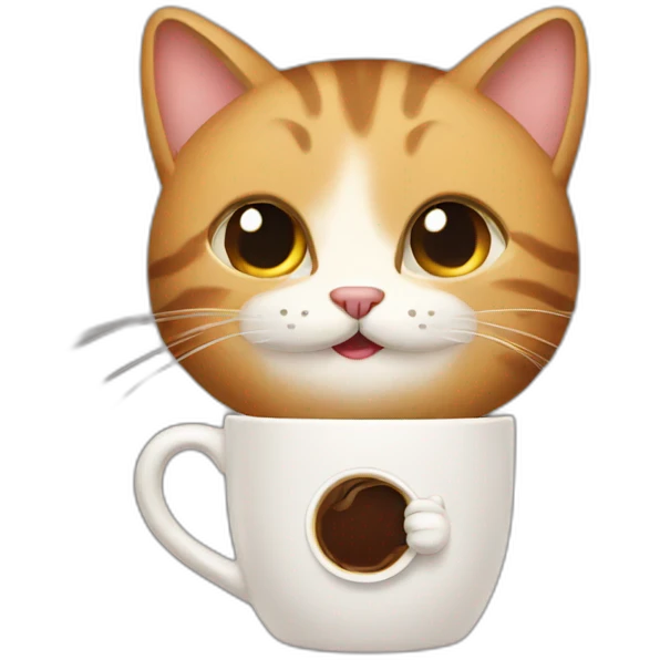 Coffee cat emoji