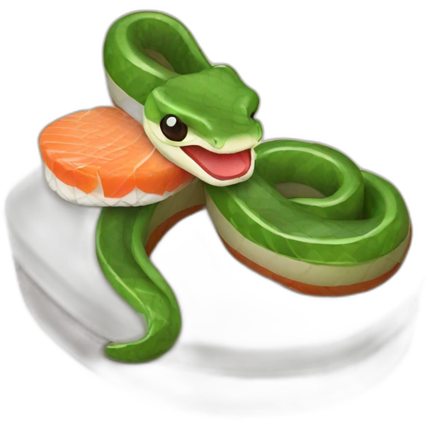 snake sushi emoji