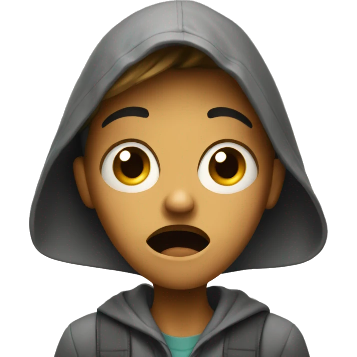 scared student emoji