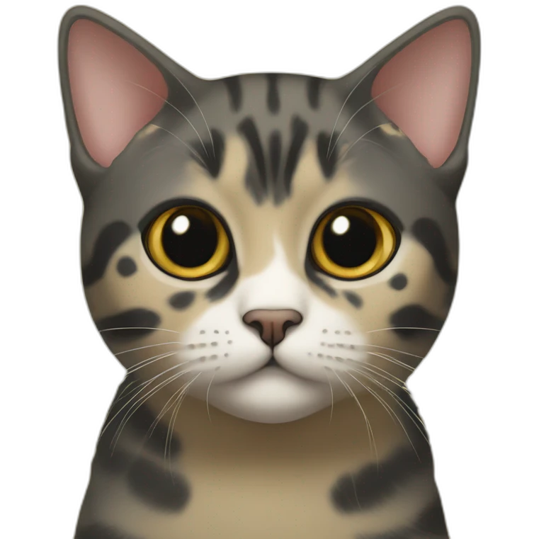Scottish shorthair cat, black spot on gold color emoji