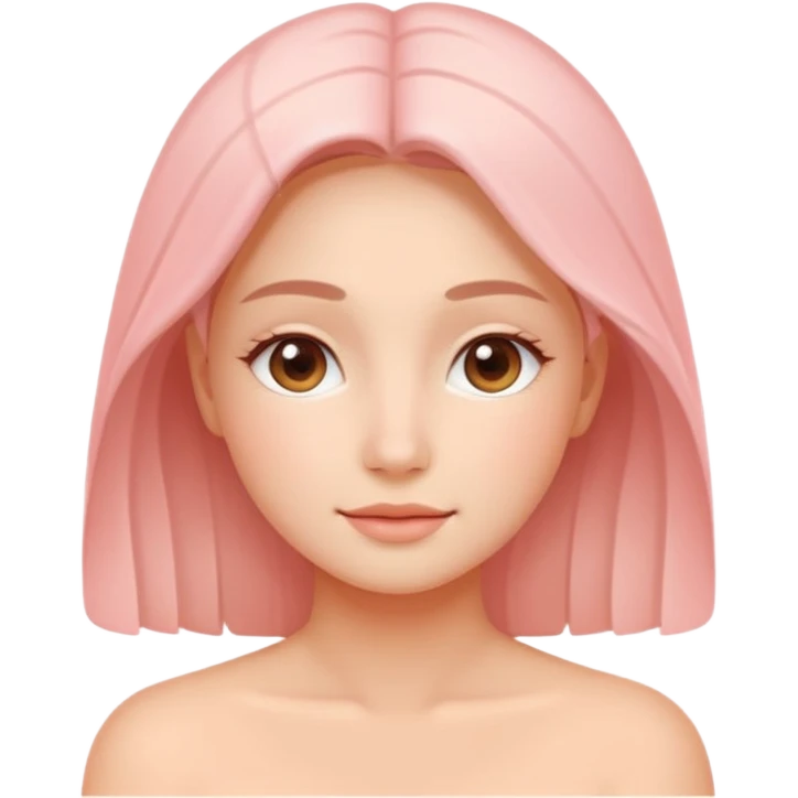 Minimal skincare emoji of a calm glowing face, soft blush tones, healthy radiant skin, minimalist style, gentle gradient, wellness aesthetic, no strong outlines, spa-inspired emoji. emoji