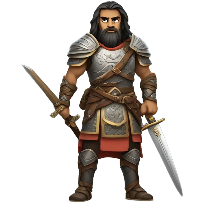 long haired bearded metin2 warrior emoji