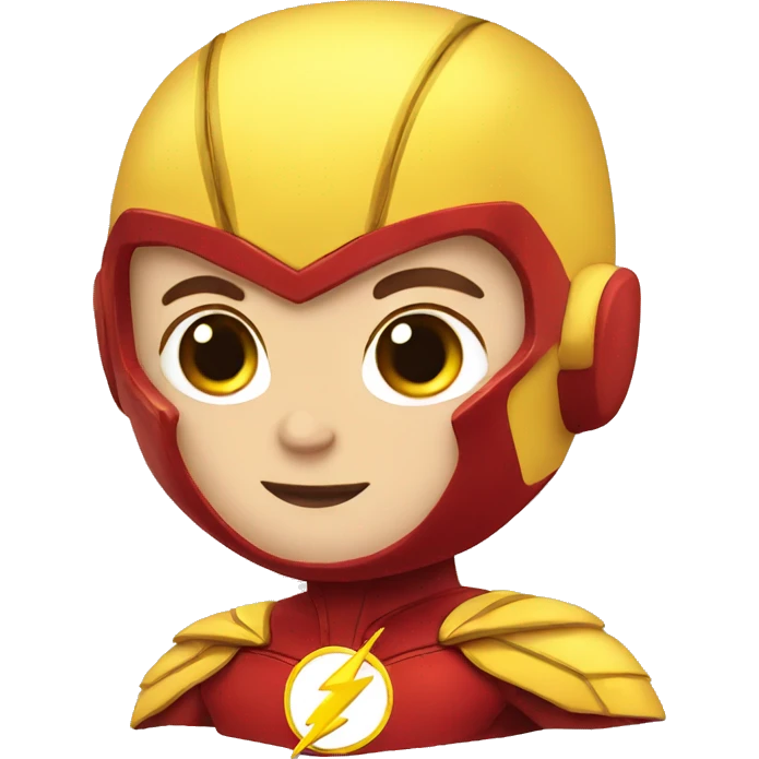 cute flash super hero face emoji