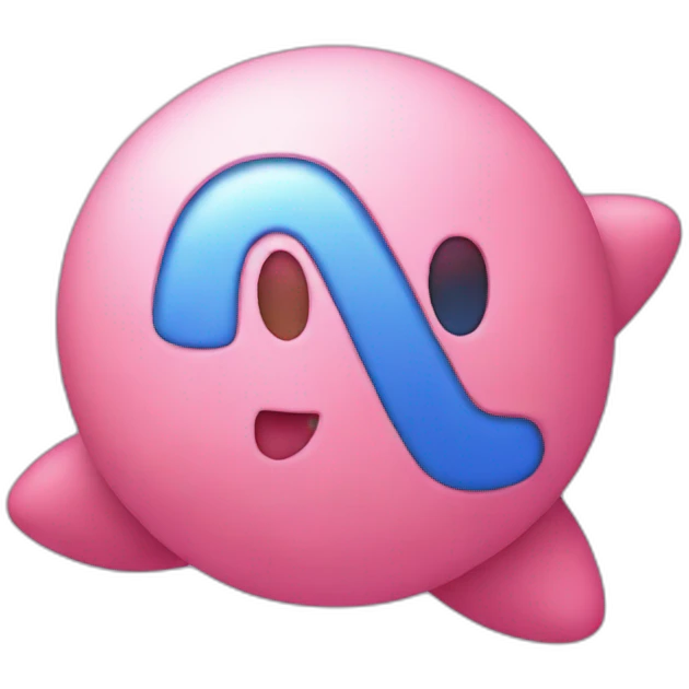 Kirby with the M letter emoji