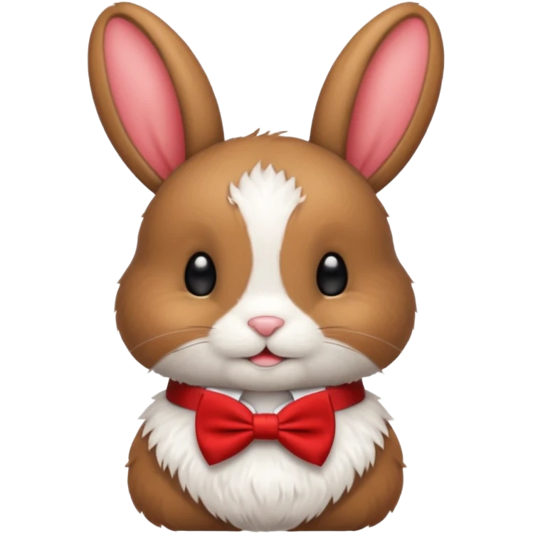 brown bunny with red bowtie emoji