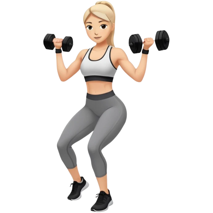 female doing HIIT emoji