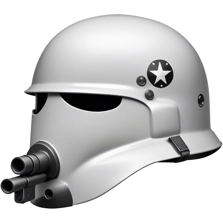 emoji  must be black and white only, its a cold  war helmet like the sh41 one, and it got penetrated by a bullet. emoji