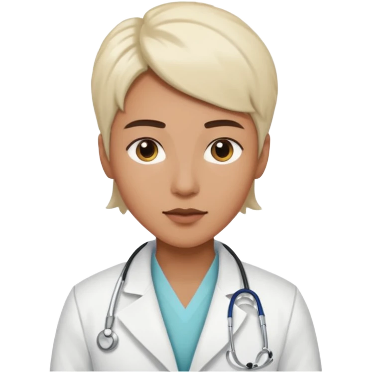 androgynous medium tone skin physician emoji
