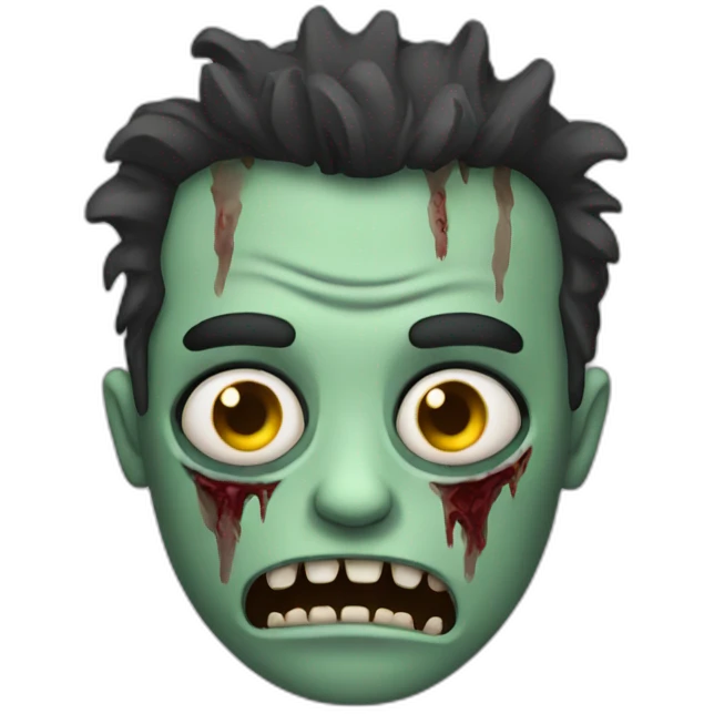 Zombie with no eyes emoji