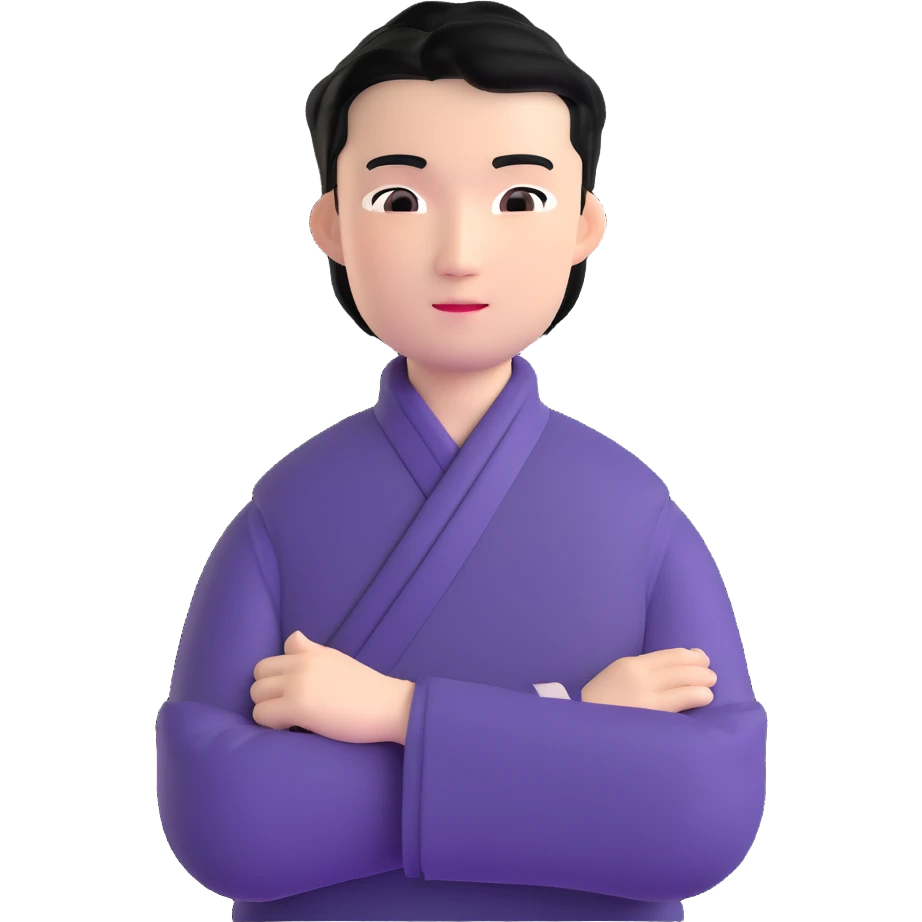 black haired handsome Chinese man emoji