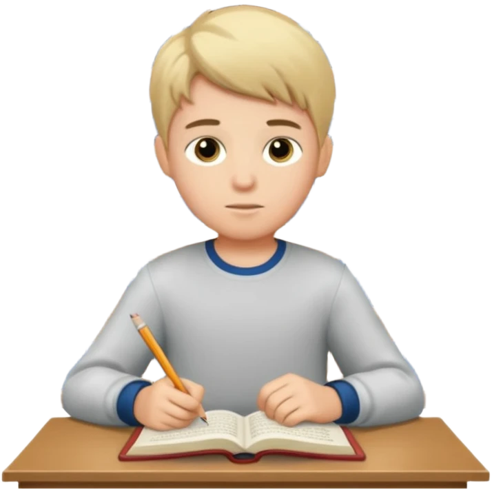 boy focused on studying in the library full body emoji