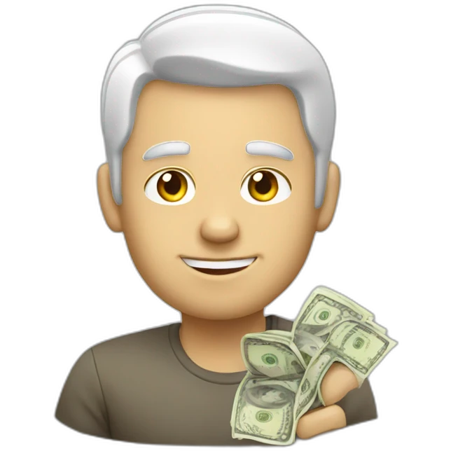 white man with money emoji