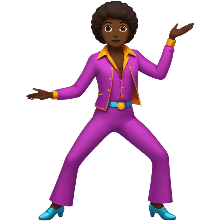 Disco silhouette 70s emoji