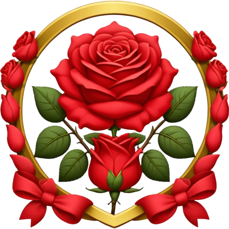brasão com rosas condessa vermelha emoji