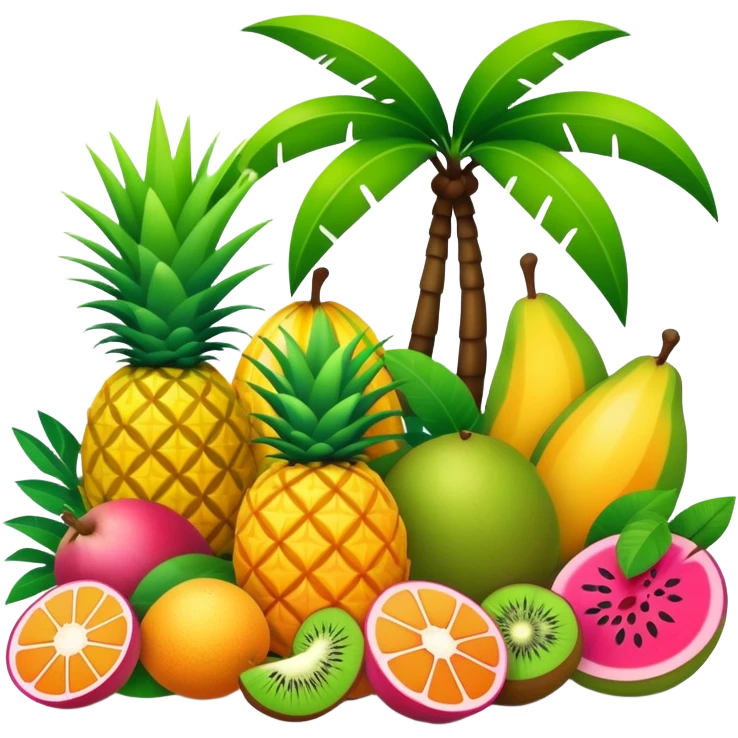 tropical jungle fruit landscape emoji