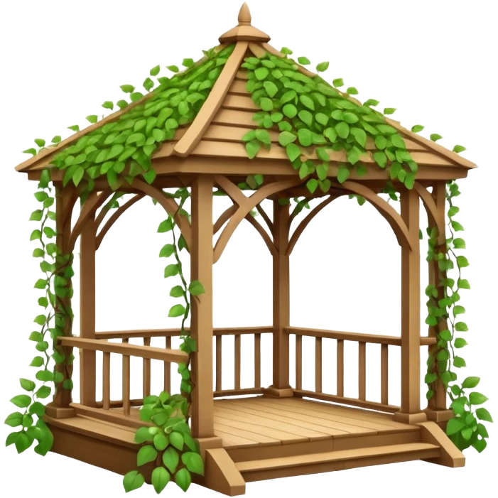 White gazebo with vines emoji