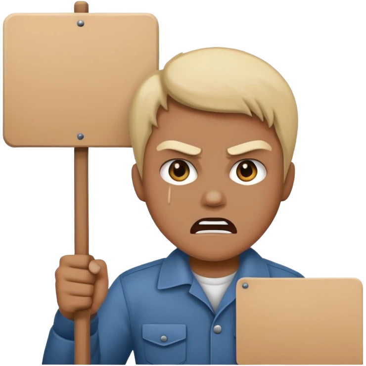 revolution, mass protests, violence, picket movement emoji