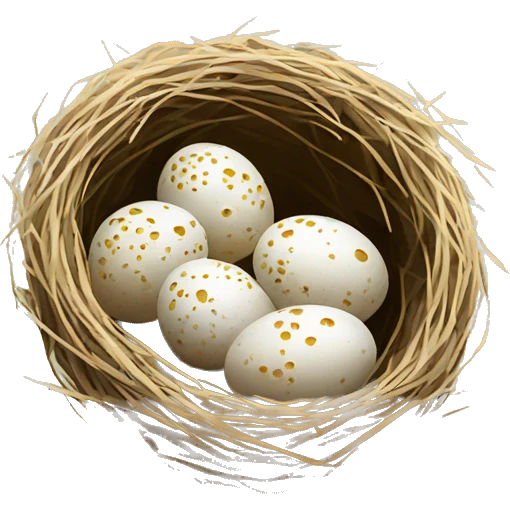 A nest of quail eggs emoji