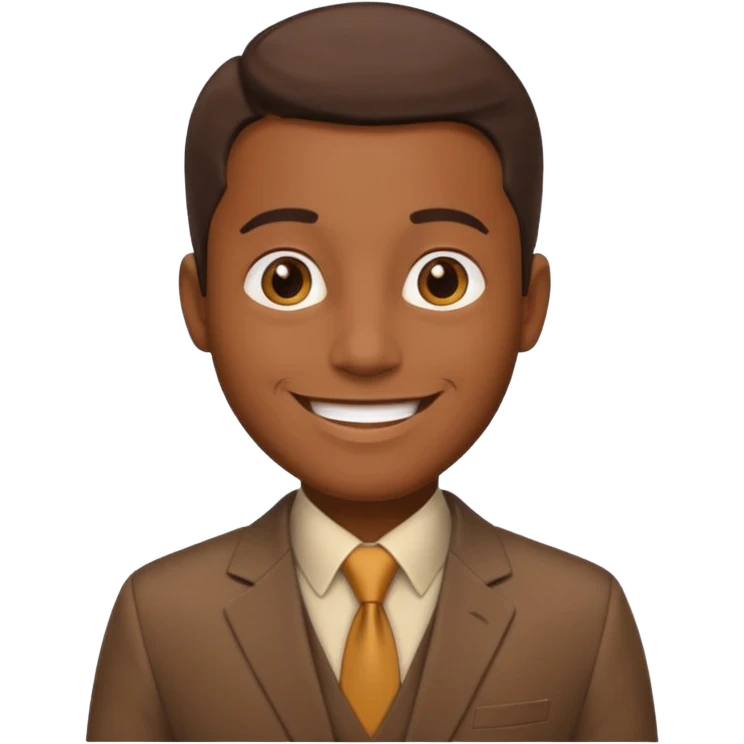 man with brown suit emoji