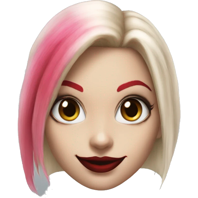 Harley Quinn face girl emoji