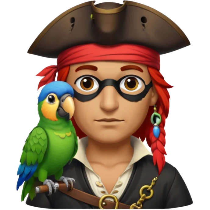 pirate and parrot emoji
