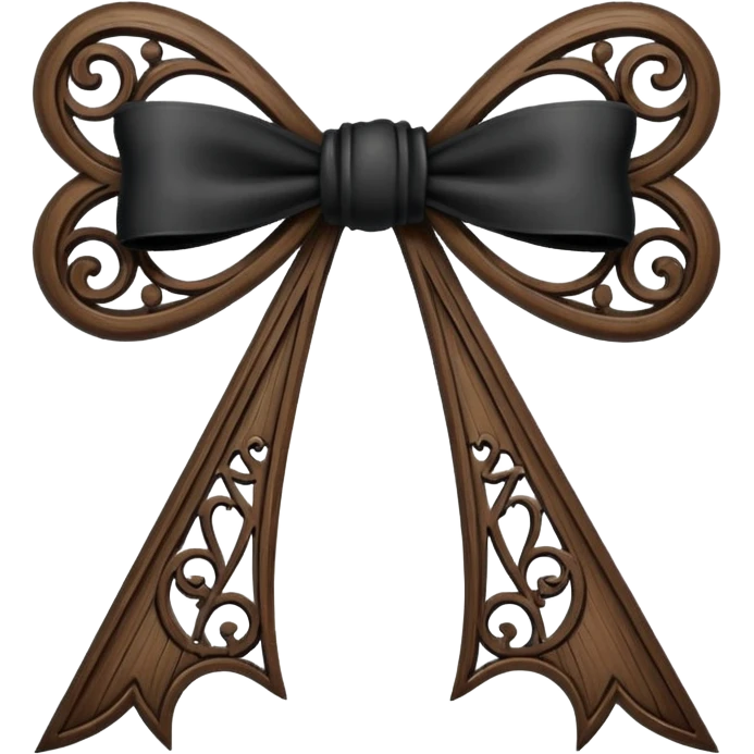Gothic bow emoji