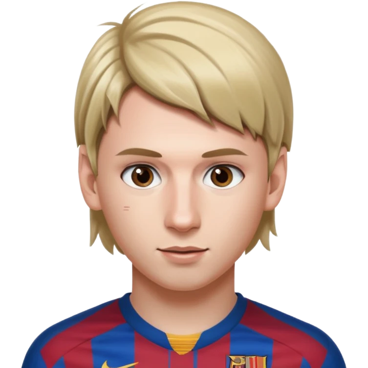 Messi on half of the face adn taylor swif ton the other really accurate like half half of the face emoji