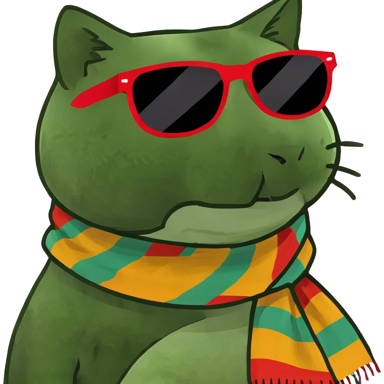 Cat with sunglasses emoji