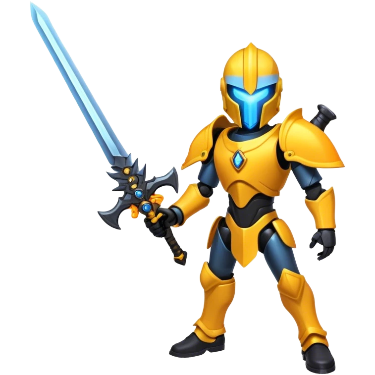 swordsmachine (ULTRAKILL) The Swordsmachine is a large, humanoid machine with a tall rectangular head. Its armor is painted yellow with black joints, with a damaged, burnt appearance that is likely caused by battling with the residents of Hell. Its eyes are on the top of its head, mismatched in positioning, which glow blue. Its lower right arm is a Shotgun, despite it having a handle and trigger. Held in its left hand is a large sword that constantly revs with the sound of a motor. As the Swordsmachine swings this sword, it glows orange and leaves behind a lingering yellow trail of light emoji