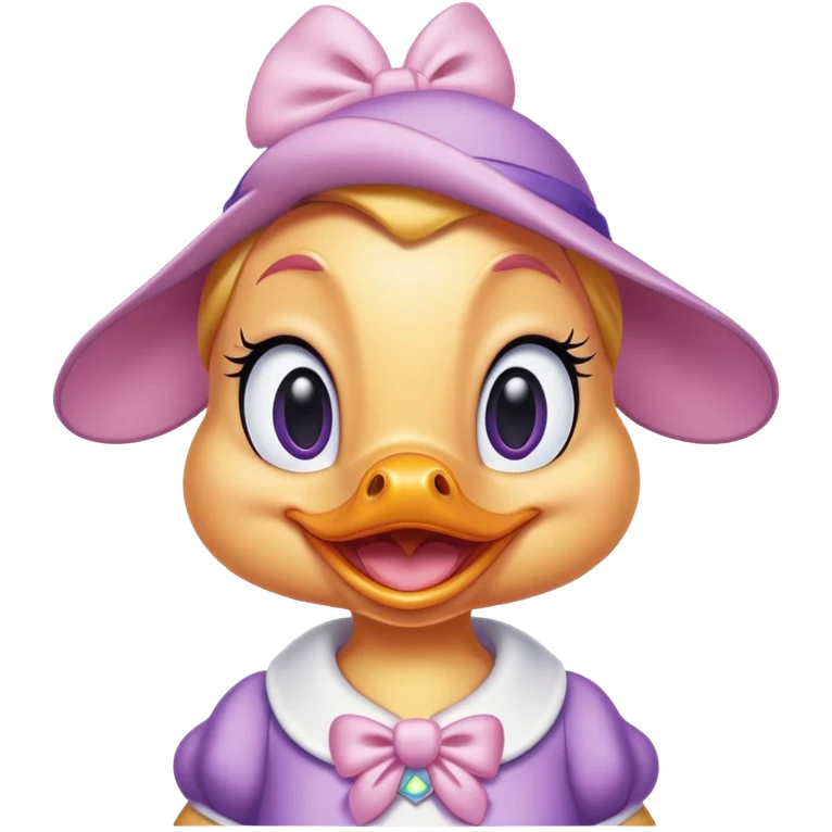 Daisy Duck from Disney smiling emoji
