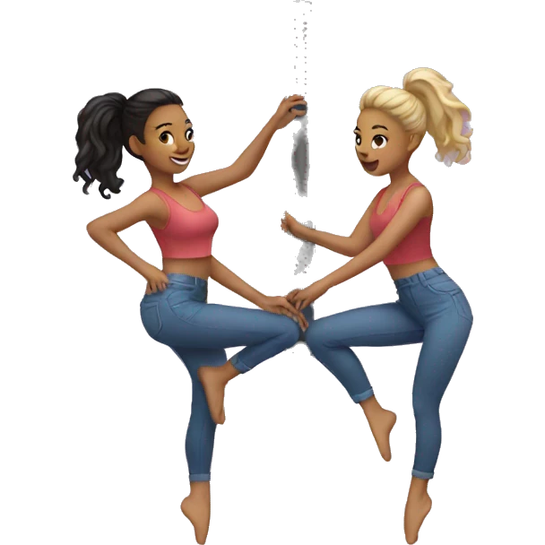 pole move female duo emoji