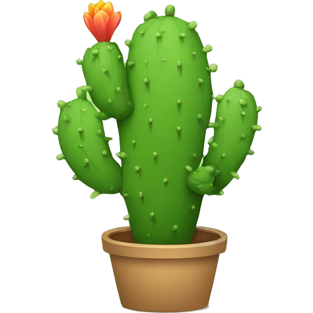 single flat Nopal without pot emoji