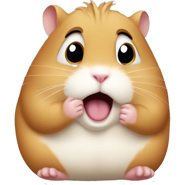 Scared hamster meme emoji