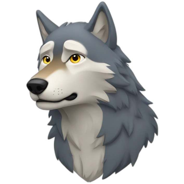  Un loup qui dort emoji