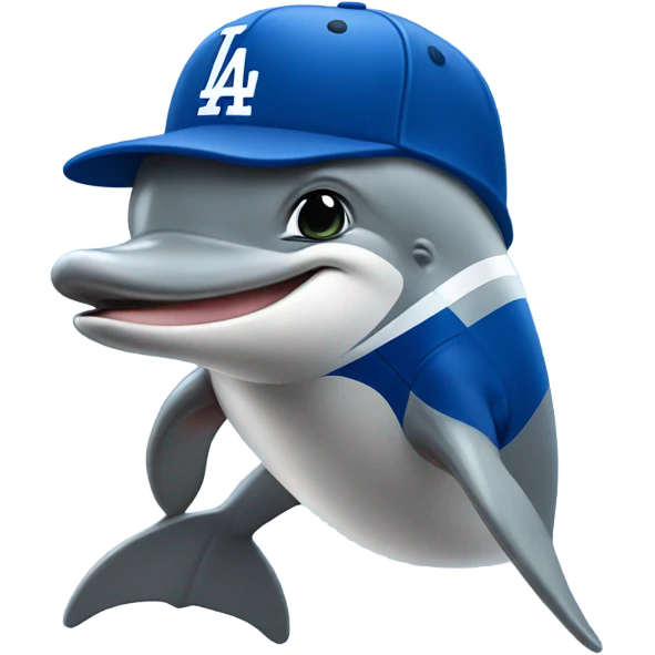 Dolphin Los Angeles Dodgers emoji