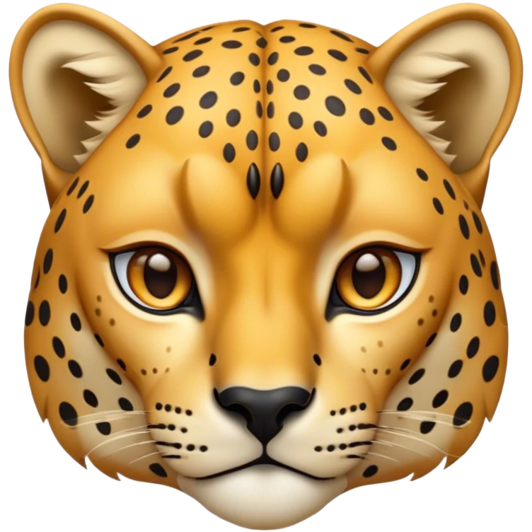 Cinematic Noble Cheetah Portrait Emoji, Poised and regal, with a lean, muscular build and a sleek, spotted Fur of golden hues, deep-set soulful amber eyes, Simplified yet sharp and sophisticated features, highly detailed, glowing with a warm, dignified glow, high shine, intelligent and swift, stylized with an air of wild elegance, focused and attentive, soft glowing outline, capturing the essence of a watchful and confident predator, so majestic it feels as though it could sprint out of the screen with effortless authority! emoji