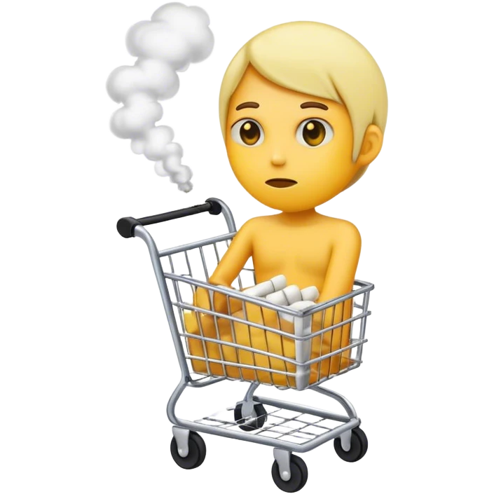 Emoji smoking a dispensable cart  emoji