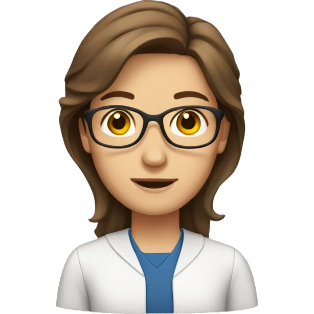 teacher with brown hair emoji