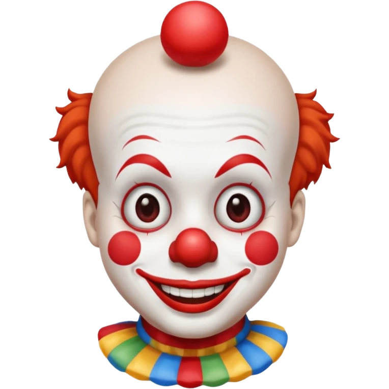 short haired clown emoji