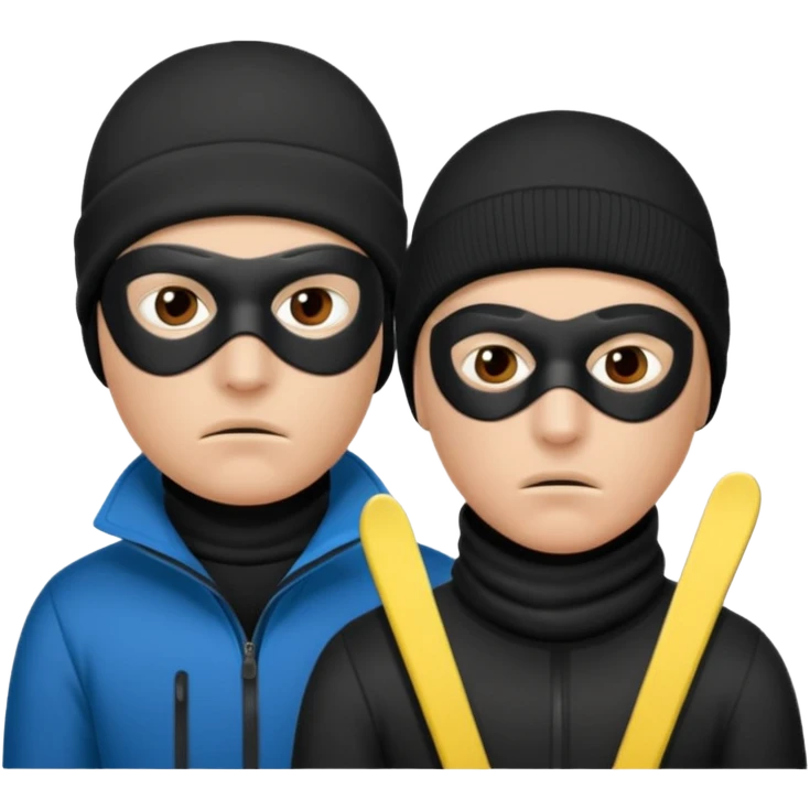 two robbers only face emoji