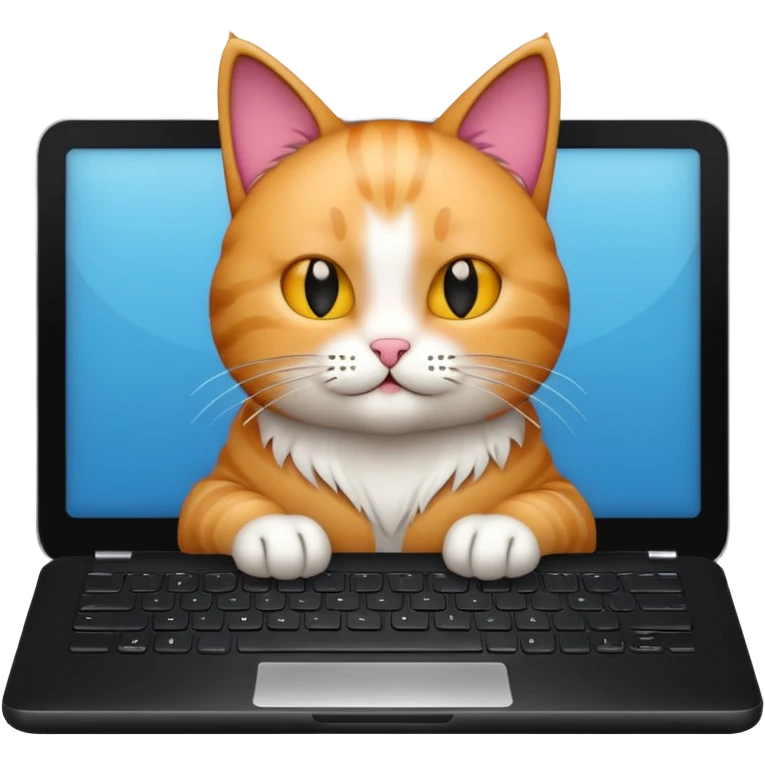 Cat laptop emoji emoji