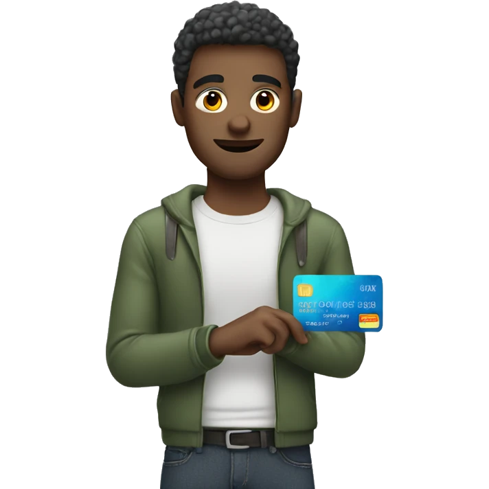 man with credit card emoji