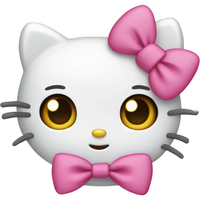 Hello kitty with pink bow  emoji