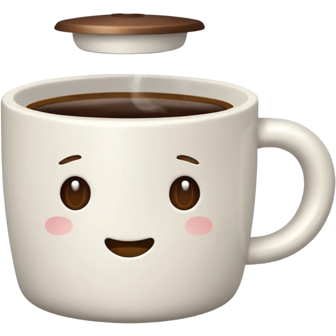 coffee cup with closed lid emoji
